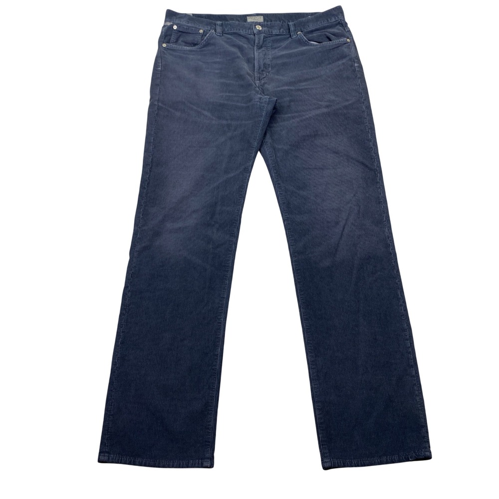 Citizens‎ of Humanity Sid Straight Leg Corduroy Pants Navy Blue Mens 36 Grunge
